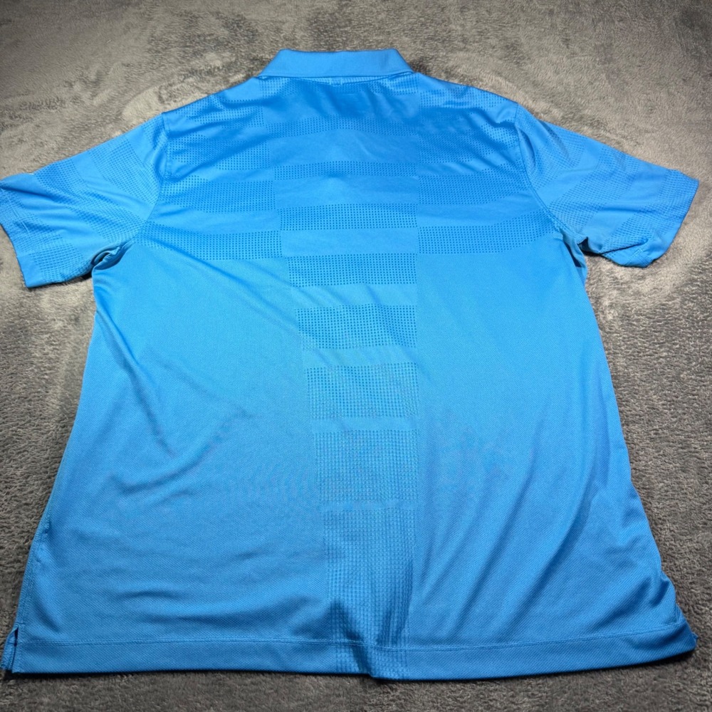 Nike Golf Tour Performance Dri-FIT Blue Vented Polo Shirt Mens XL‎ Short Sleeve - Picture 2 of 6